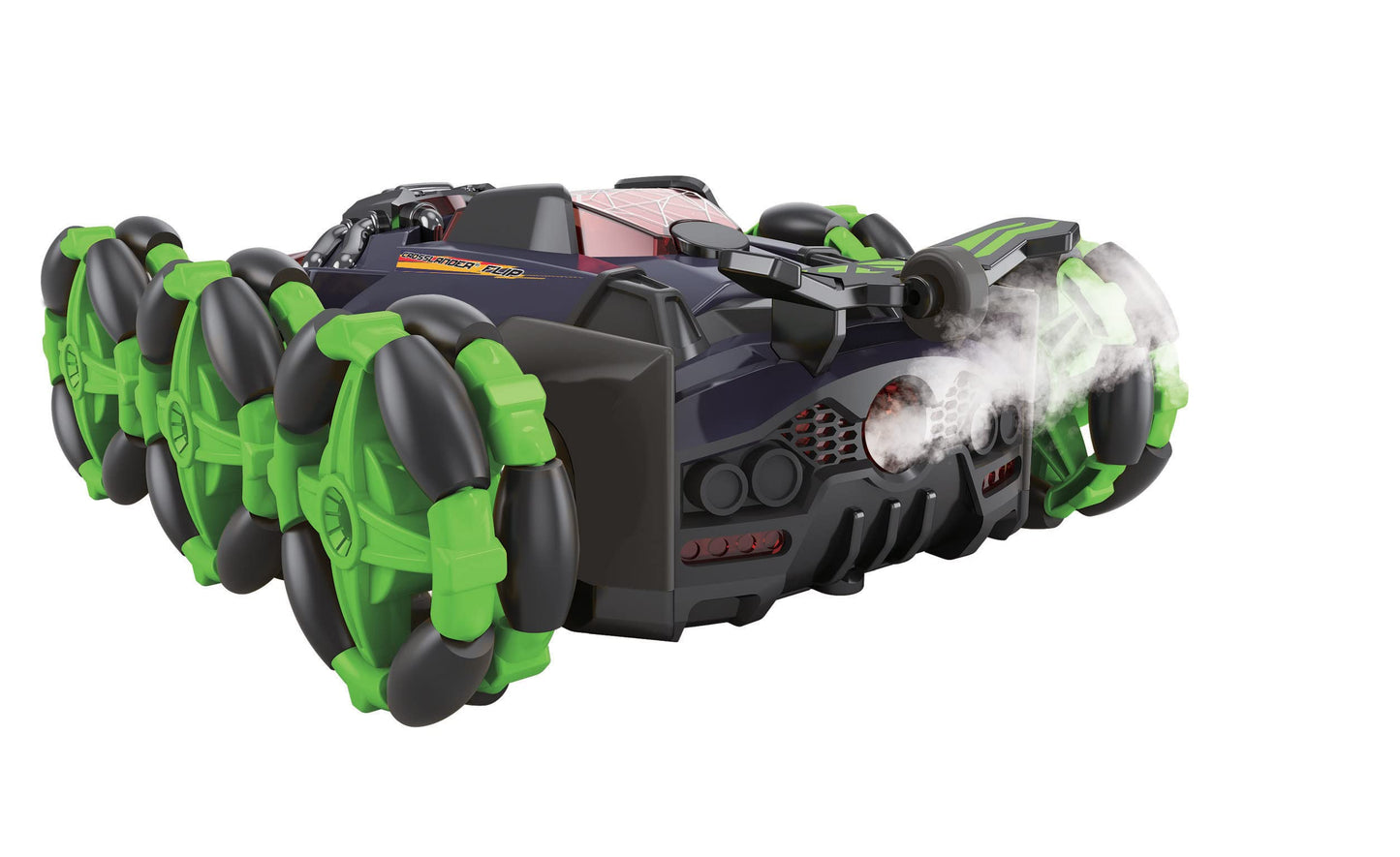 Lexibook Crosslander Flip, Remote Control car, up to 8km/h, 360 Figure, Sound and Light Effects, Smoke Jet, 6 Wheels, Rechargeab