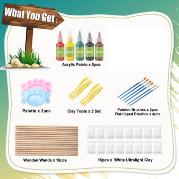 Col-Pary Magic Wand Making Kit, DIY Craft Painting Set,DIY Wand Making for Halloween Supplies,Kids Gift,Wizard Cosplay Birthday