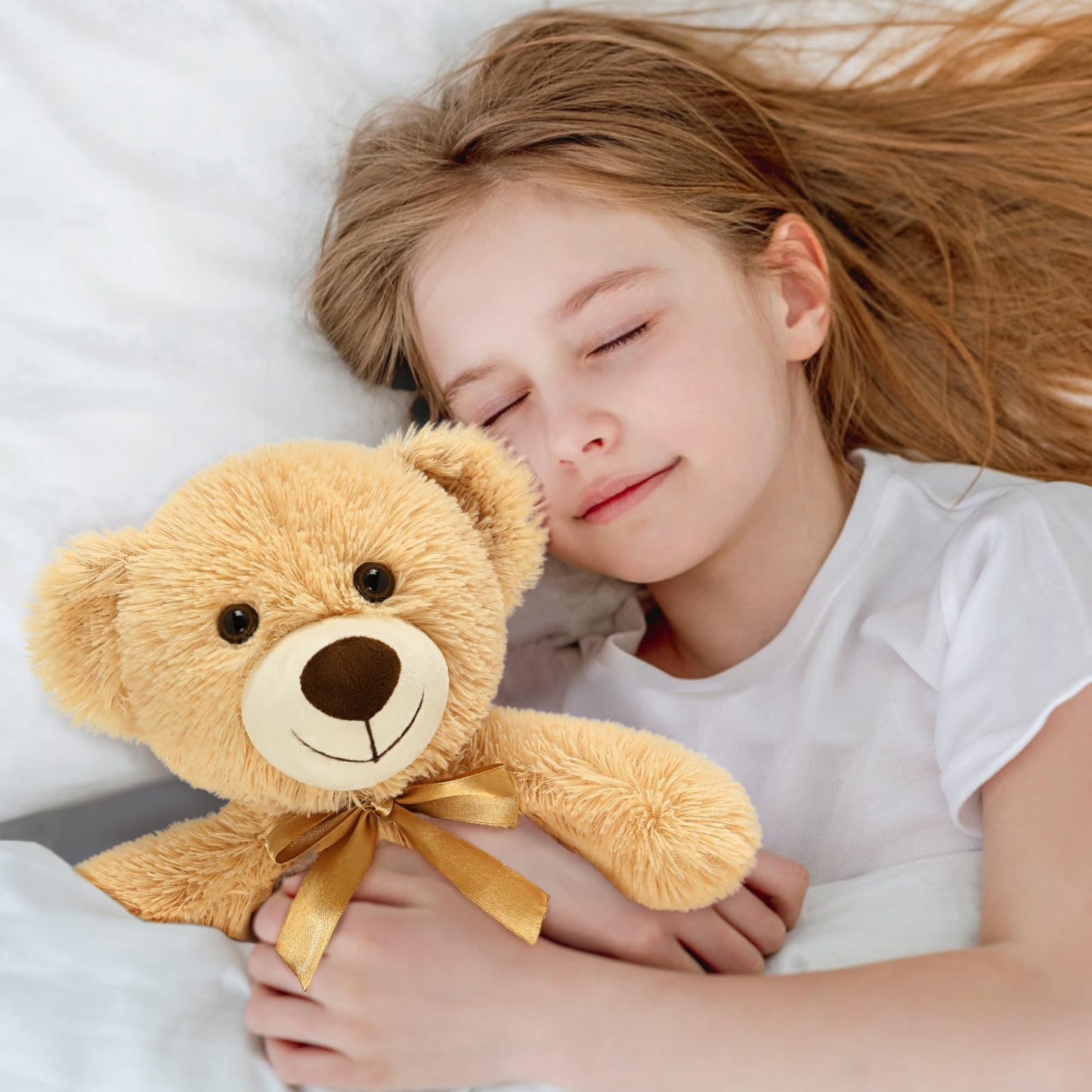 Tezituor Teddy Bears Stuffed Animals Bulk 10 Packs, Bulk Teddy Bears For Baby Shower, 14In Small Teddy Bears Plush, Stuffed Bears Gift For Kids On Christmas, Birthday, Valentines, Light Brown