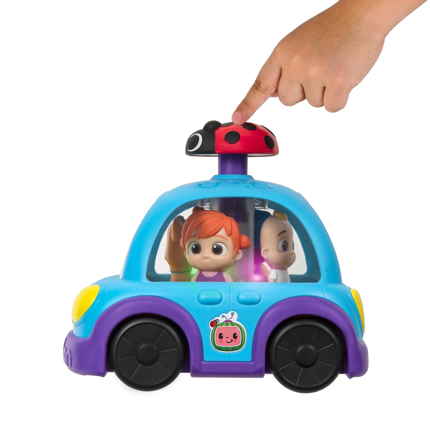 Cocomelon Push ‘N Sing Family Car - Interactive Musical Light-Up Car - Fan Favorite Characters And Song Clips - Toys For Toddlers And Preschoolers