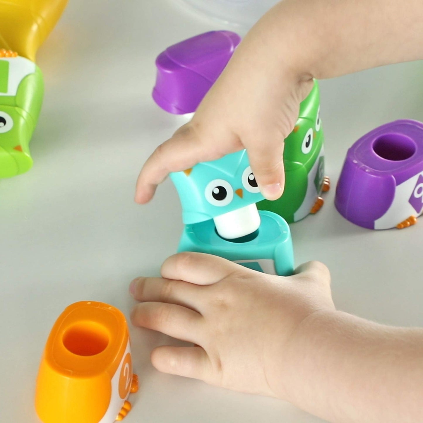 Learning Resources Snap-n-Learn Rainbow Color & Shape Recognition Toy, 10 Pieces, Multi, Ages 2+, Model LER6711, Plastic