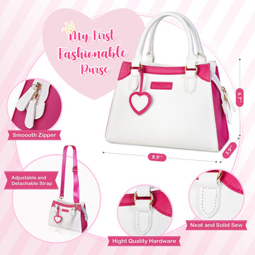 Shemira Play Purse For Little Girls, Princess Pretend Play Girl Toys For 3 4 5 6 7 8 Years Old, Birthday Gift For Girls Age 3-5