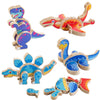 Jugueteland Magnetic Dinosaur Building Blocks, Wooden Dino Snap Blocks, Stem Take Apart Dinosaurs Playset, Montessori Fine Motor