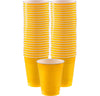 Amscan Premium Yellow Sunshine Plastic Cups (18 Oz) 50 Count - Stackable, Heavy-Duty & Eco-Friendly Party Drinkware, Vibrant Color & Ultimate Durability