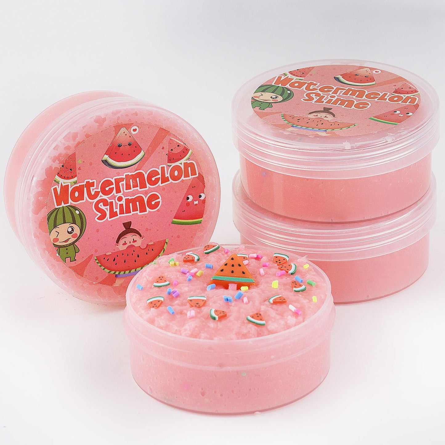 Watermelon Pink Snow Fizz Slime, Non-Sticky Crunchy Slime, Slime Party Favors For Kids, Slime Sensory Toys For Birthday Easter H
