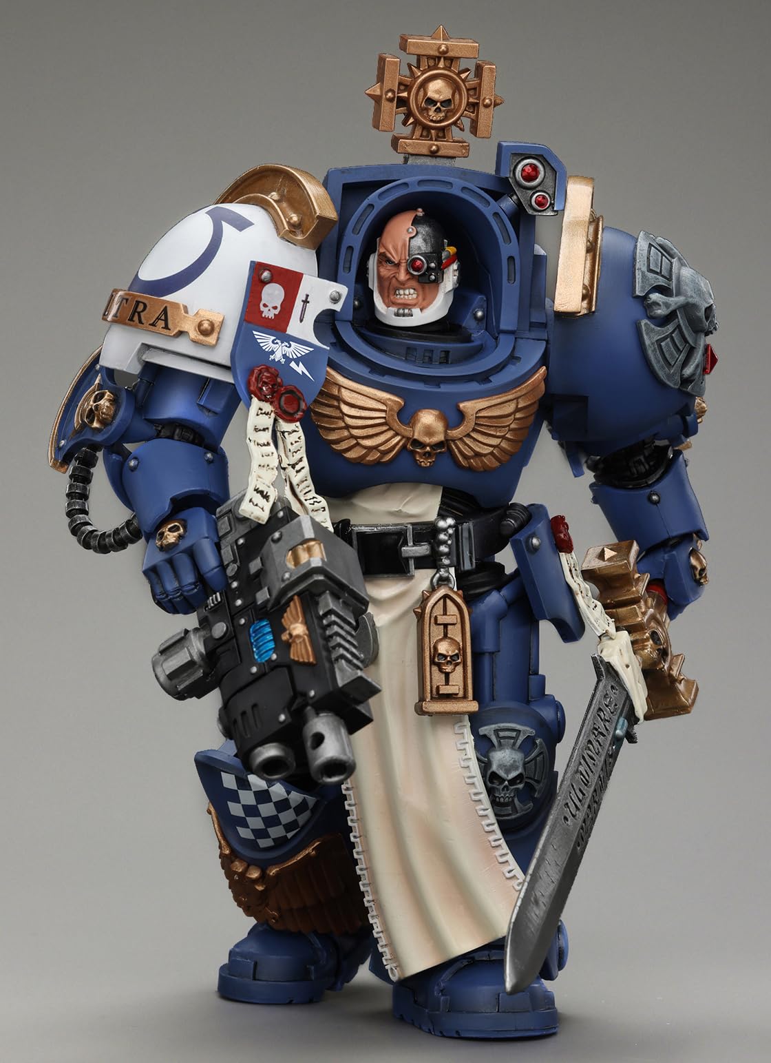 Joytoy Warhammer 40K 1/18 Action Figures, Ultramarines Captain In Terminator Armour Perfect For Collectors & Decor, Ideal Gift F