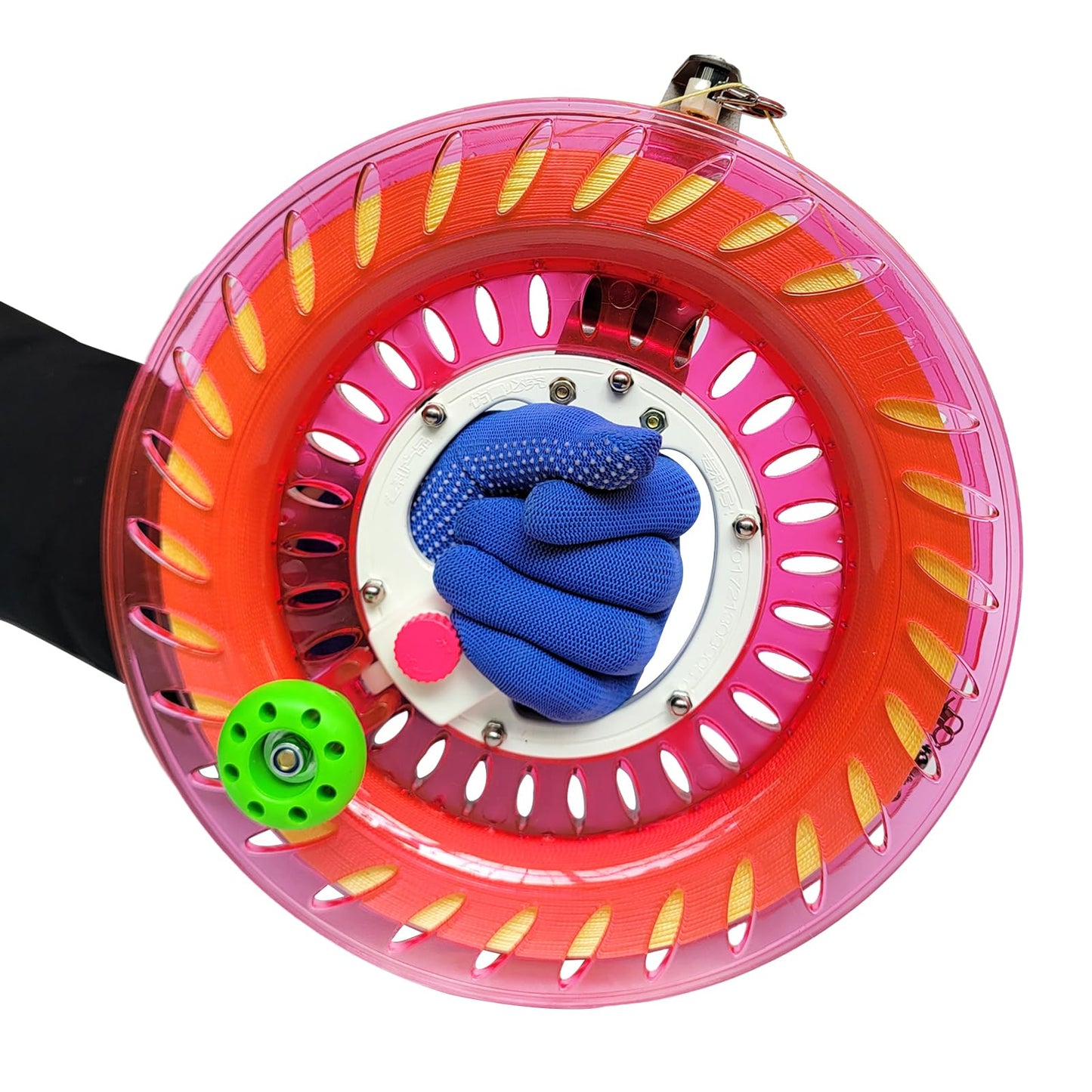 Simxkai Kite String Reel and Spool, Line Winder With Lock, 10in With 2000 Feet Line (Red)