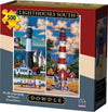 D·O·W·D·L·E 500 Piece Jigsaw Puzzle - Lighthouses South, Cardboard Construction, Model 00327