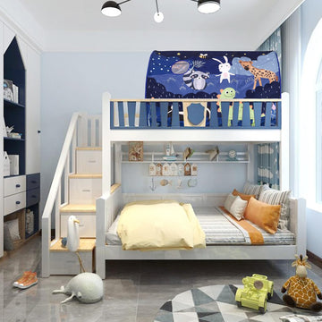 Crawlbo Kids Bed Tent Twin Beds -Zoos Wonder Play Tents Boys Girls Ventilated Indoor Play Tent Children Promotes Independent Pla