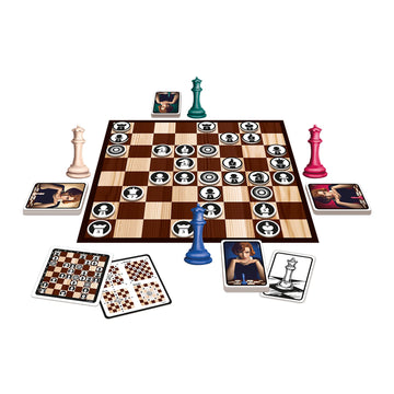 Mixlore The Queen's Gambit Board Game | Strategy Game for 2-4 Players | Ages 12+ | Cardboard | Multicolor | Model MIXQG01EN