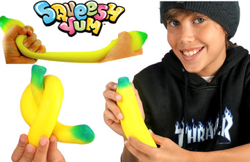 Ja-Ru Stretchy Banana, Poopster & Hot Dog. Sensory Toys (3 Pack) Stress Relief Toys | Fidget Toys For Kids And Adults. Autism, Anxiety, Therapy Squishy Toys & Party Favors. & Sticker 3340-6448-5564S