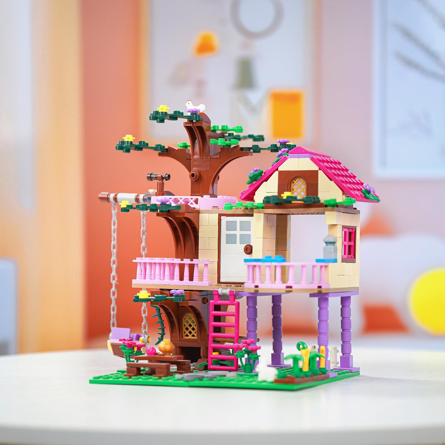 Tree House Building Set Compatible With Lego Friends, 504 Pcs Forest House Building Kit Birthday Gift For Kids Girls Boys Age 6-12 Years(7652)