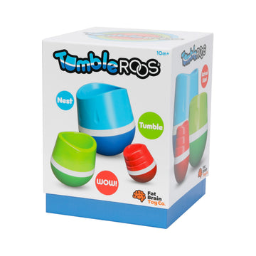 Fat Brain Toys Tumbleroos - Wobbling Fine Motor Stacking Toy For Babies & Toddlers