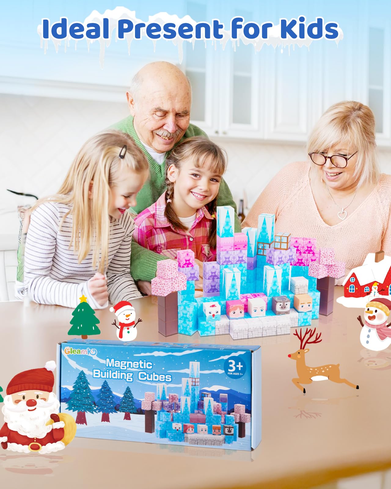 Magnetic Block Set - 110 Pcs Magnetic Building Blocks - Magnet Princess Magic Ice World, Magnetic Tiles, Magnetic Toys, Magnetic