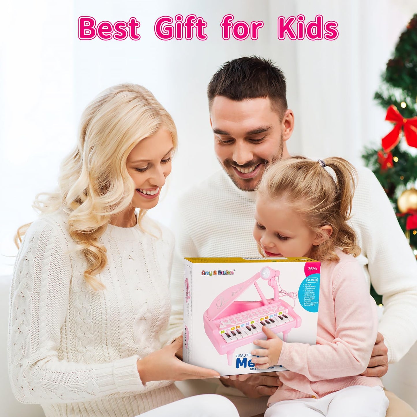 Amy&Benton Piano Toy Baby Piano Toy For Toddlers Piano Pink For Girls 1-3 Girl First Birthday Gift For 1 2 3 Years Old Girl 1St Birthday Toy For Girl 1 2 3 Year Old Girl Gift One Year Old