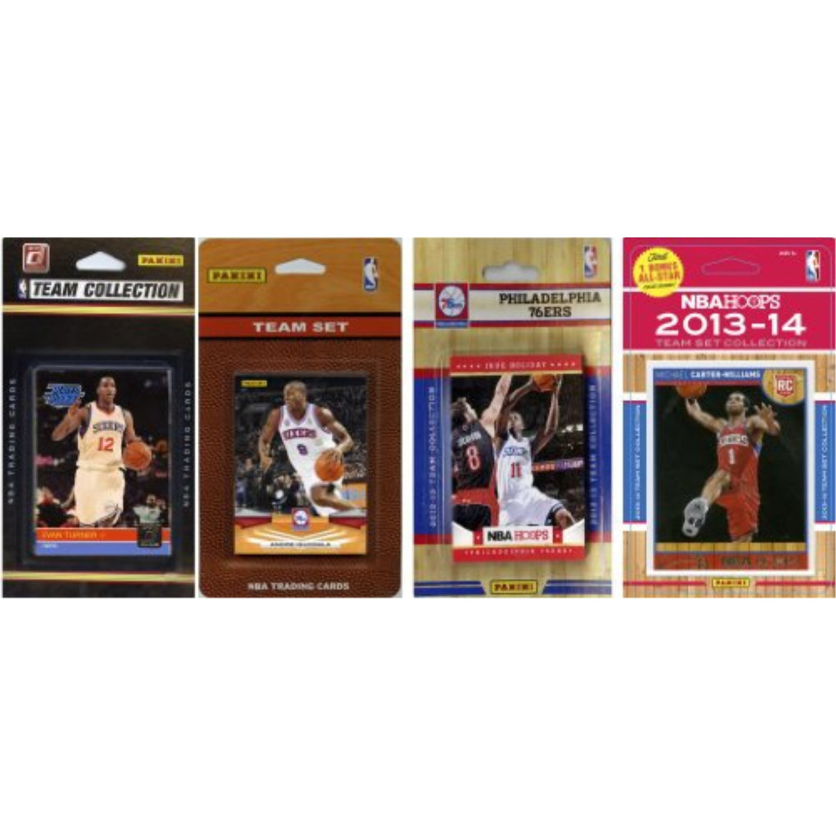 NBA Philadelphia 76ers 4 Different Licensed Trading Card Team Sets
