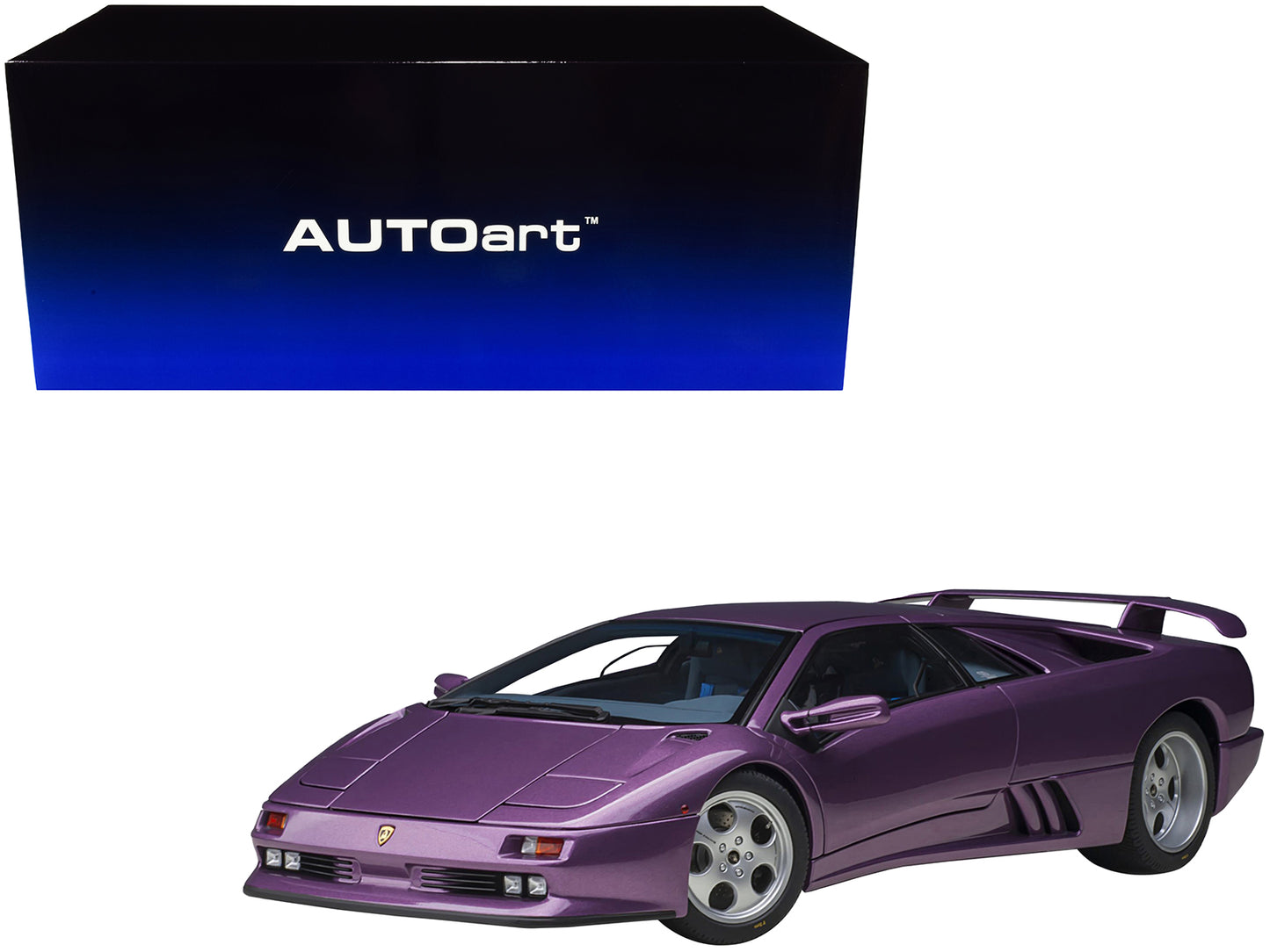 Lamborghini Diablo Se30 Viola Purple Metallic 1/18 Model Car By Autoart