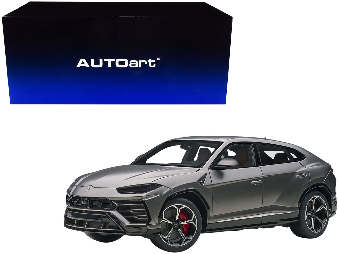 Lamborghini Urus Grigio Lynx Gray Metallic 1/18 Model Car By Autoart