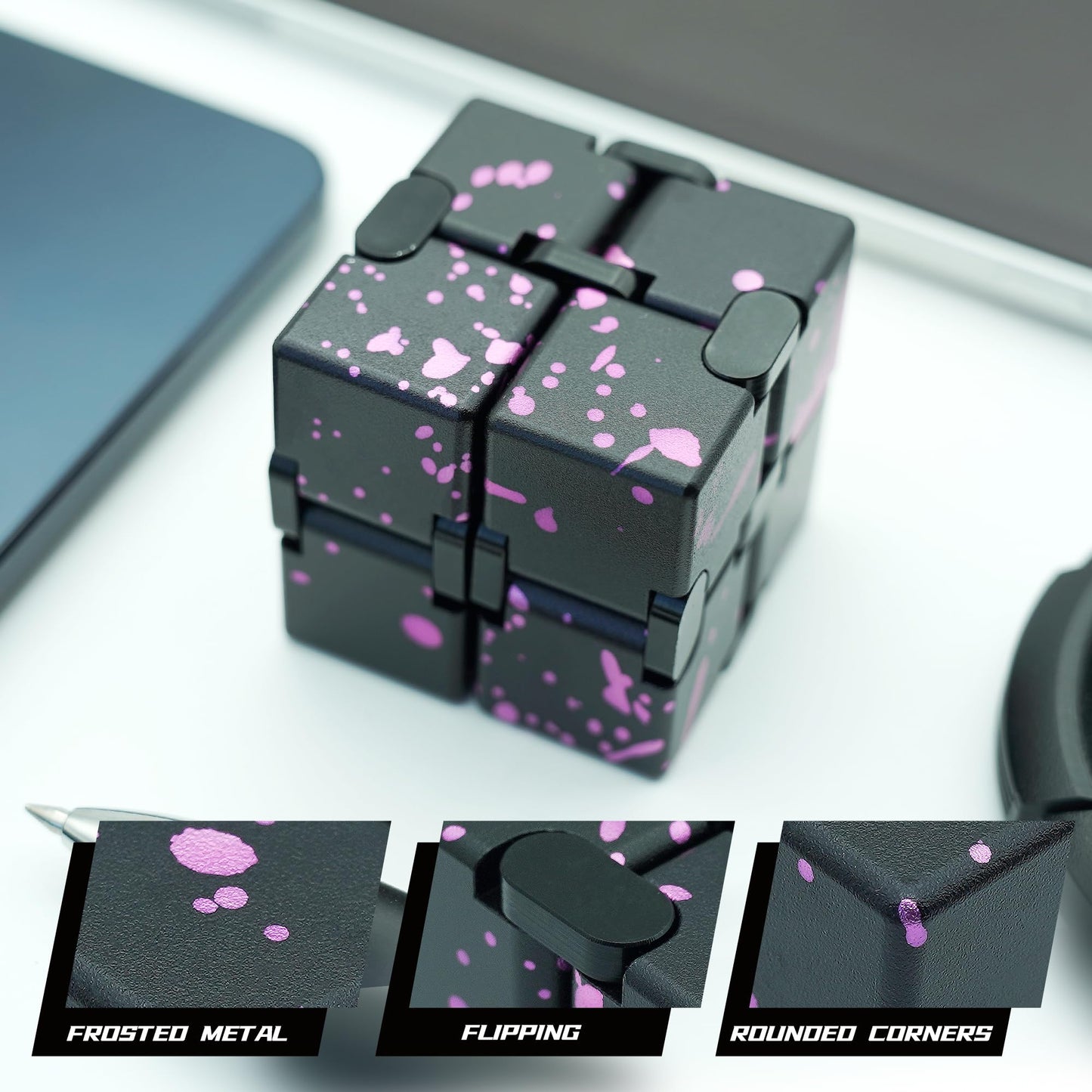 Dolasev Infinity Cube, Metal Fidget Toy Infinity Cubes, Adhd Fidgets Toys For Adults, Fidgets Sensory Toys For Kids, Adults Fidg