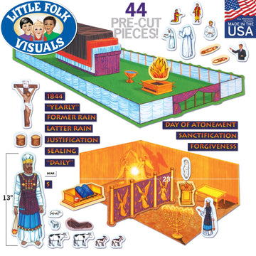 Little Folk Visuals Tabernacle Precut Flannel/Felt Board Figures, 32 Pieces Set