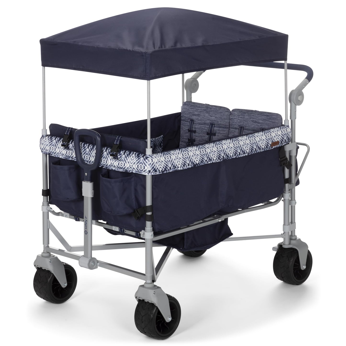 Safety 1St Summit 4-Seater Wagon Stroller With Canopy In Navy Ink