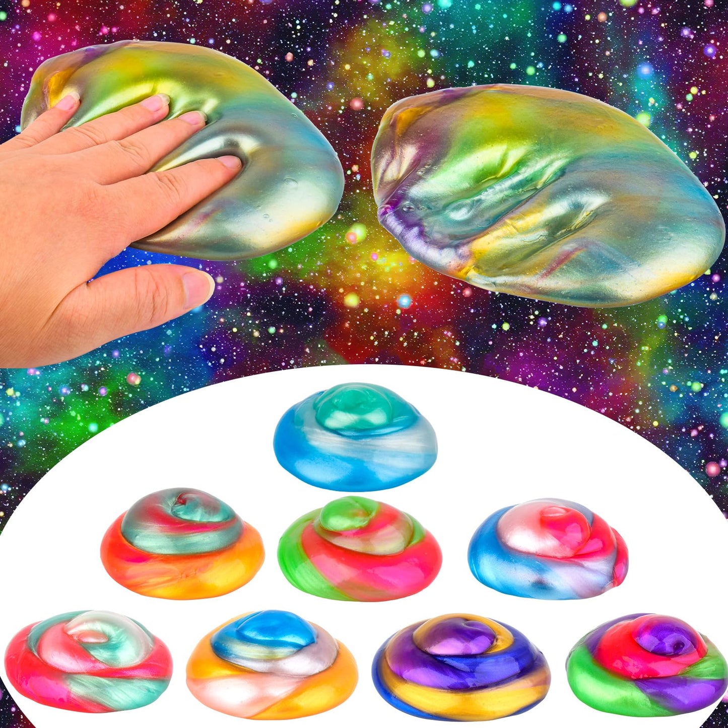 Galaxy Slime Kit 78 Pack, Mini Easter Slime Party Favors For Kids, Slime Bulk Stress Relief Toys For Girls Boys, Goodie Bag Stuf
