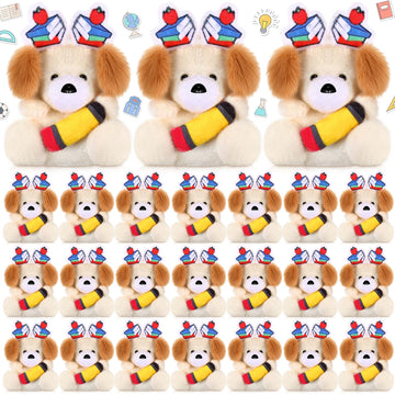 Gejoy 24 Pcs Welcome Back To School Gifts For Kindergarten Mini Stuffed Animals Bulk Tiny First Day Of School Plush Animals Smal