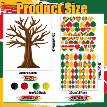 Cinrobiye Black History Month Party Supplies Craft Kits - 30 Sets DIY Decorations, 6"x6", Orange, Model 1 for Kente Party and Classroom Activities
