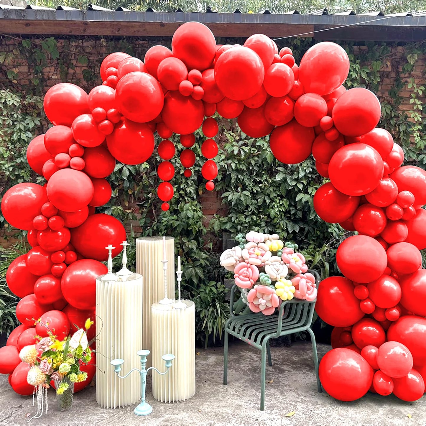 200 Pieces Red Balloons Red Balloon Arch Kit Red Balloon Garland Kit Red Latex Balloons Red Birthday Decorations For Valentine R