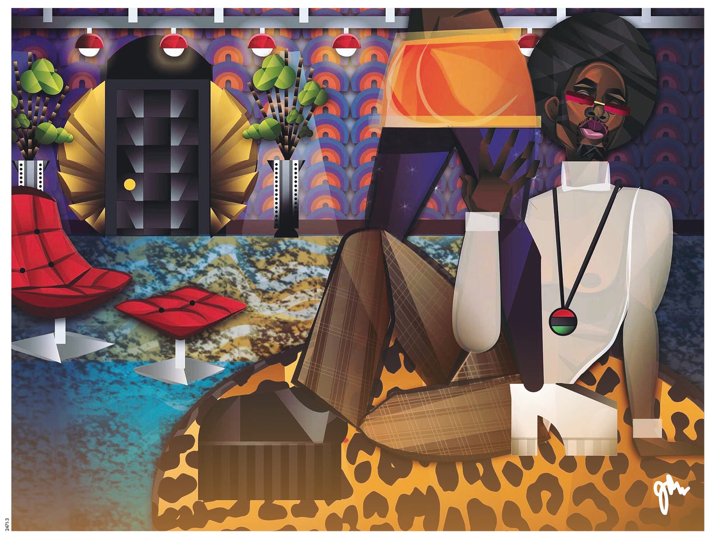 Ceaco - Jaleel Campbell - Grip Your Hips & Move - 550 Piece Jigsaw Puzzle