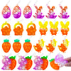 Jdsty 24Pcs Easter Mini Pop Keychain,Mini Easter Fidget Sensory Simple Pop Toys For Easter Basket Stuffers, Egg Fillers Gifts, E