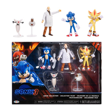 Sonic The Hedgehog 2.5-Inch Action Figures Multi-Pack, Wave 3 - Includes Sonic, Gerald Robotnik, Super S, Buzzbomber & Burrito Drone