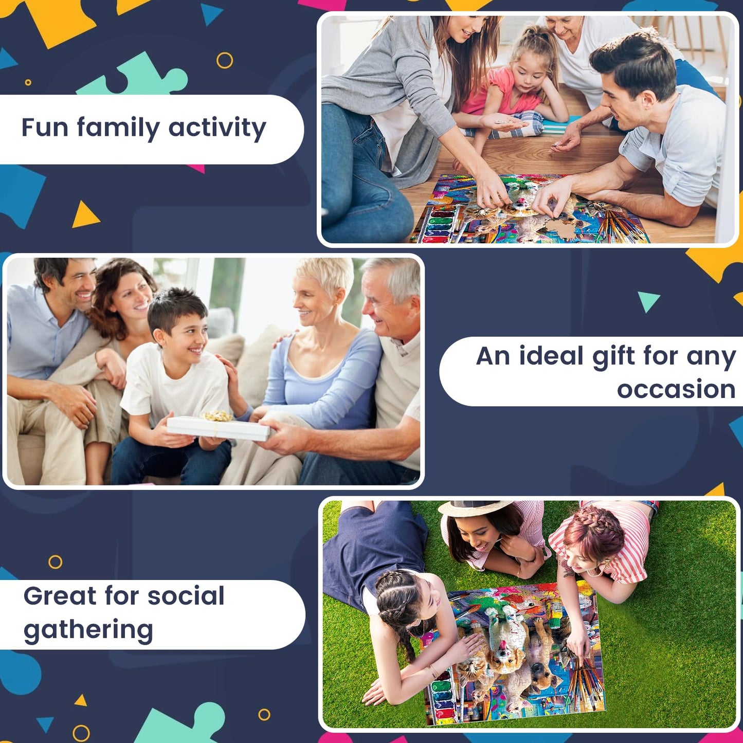 300 Piece Puzzle for mature-themeds Jigsaw Puzzles Dog Puzzles 300 Pieces for mature-themed Kids Ages 8-10 10-12 Recycled Cardboard mature-themed Puzzles Game Birthday Gift Family Challenging Game 20.5x15IN