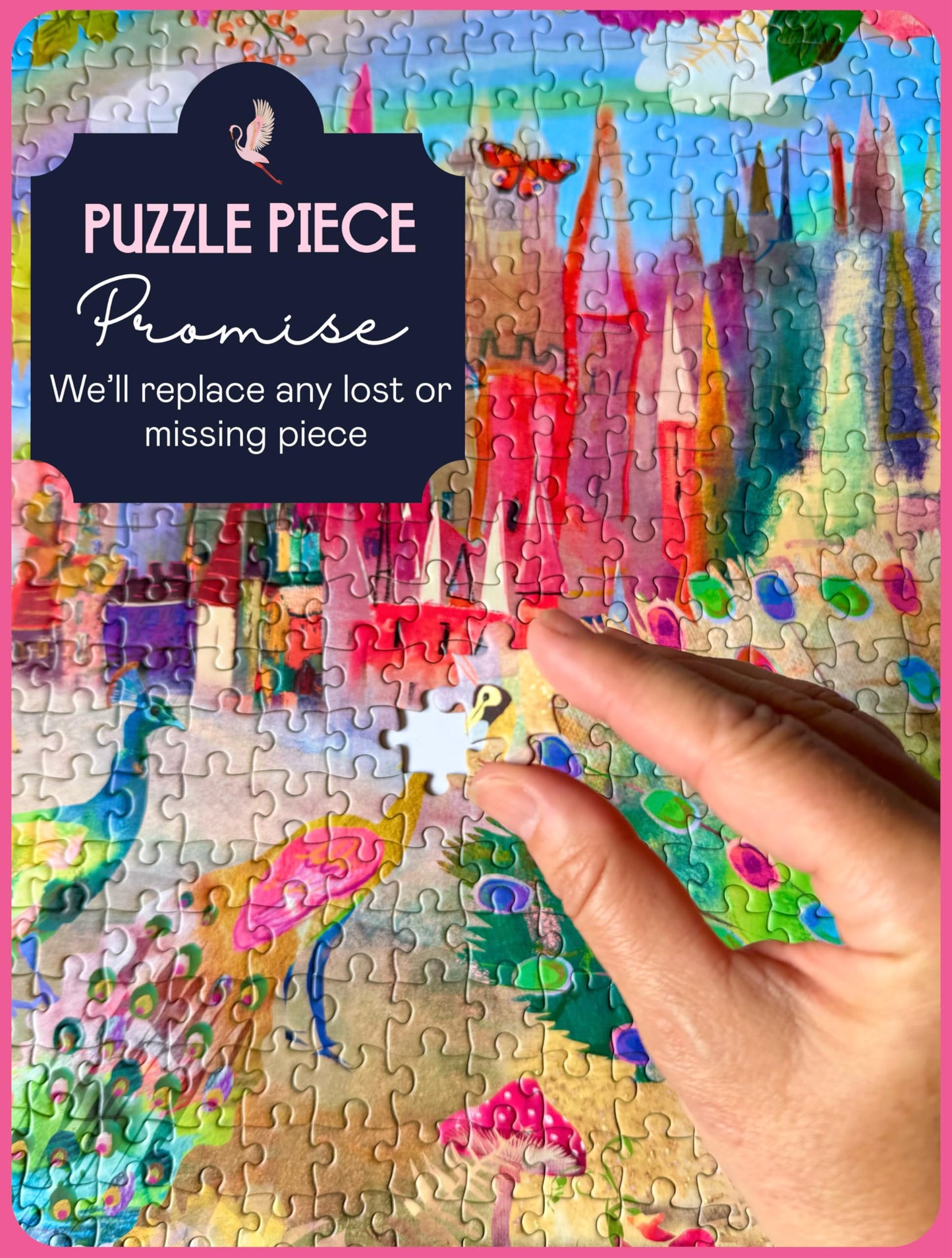 Elena Essex Jigsaw Puzzles 1000 Pieces - Peacock Castle Puzzles for mature-themeds 1000 Pieces 1000 Piece Puzzle Colorful Cool Dream Art Magical Puzzle Size 28x20 inches