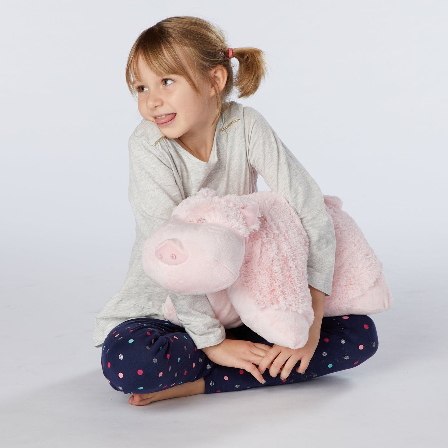 Pillow Pets Originals, Wiggly Pig, 18' Stuffed Animal Plush Toy , White