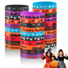 30pcs Halloween Rubber Bracelets for Kids Silicone Wristbands for Halloween Party Favors Supplies Rubber bracelets Bulk for kids