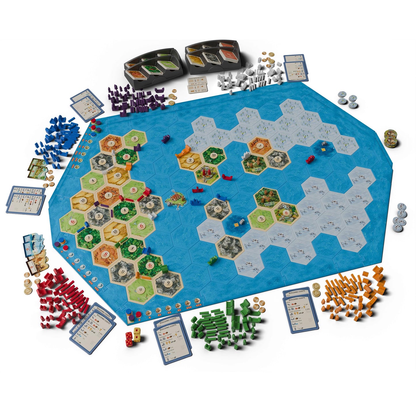 CATAN Explorers & Pirates Board Game 5-6 Player EXTENSION - Expand Your CATAN Game for More Players, Strategy Game for Kids & Ad