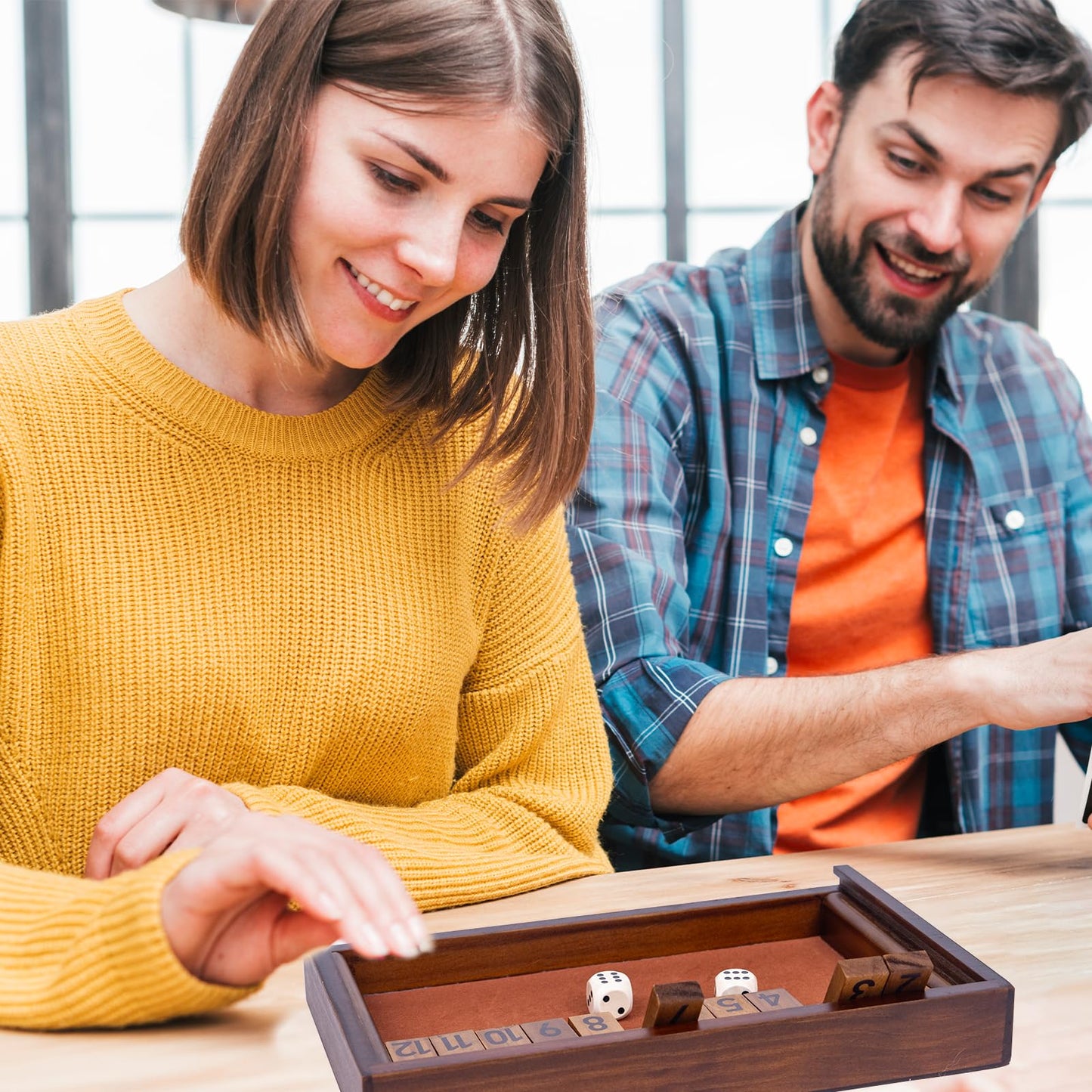 WodGod Shut The Box Game - 12 Wooden Numbers, Math Board Game, Fun for All Ages