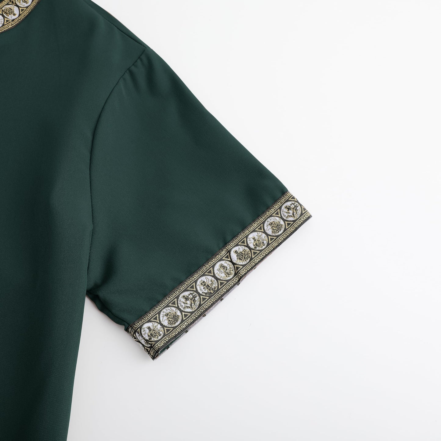 Emitory Boys Medieval Knight Costume Kids Tunic Renaissance V Neck Shirt Viking Vintage Warrior Halloween Tops