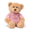 Gund Its A Girl T-Shirt Teddy Bear Stuffed Animal Plush In Pink, 12 , Tan