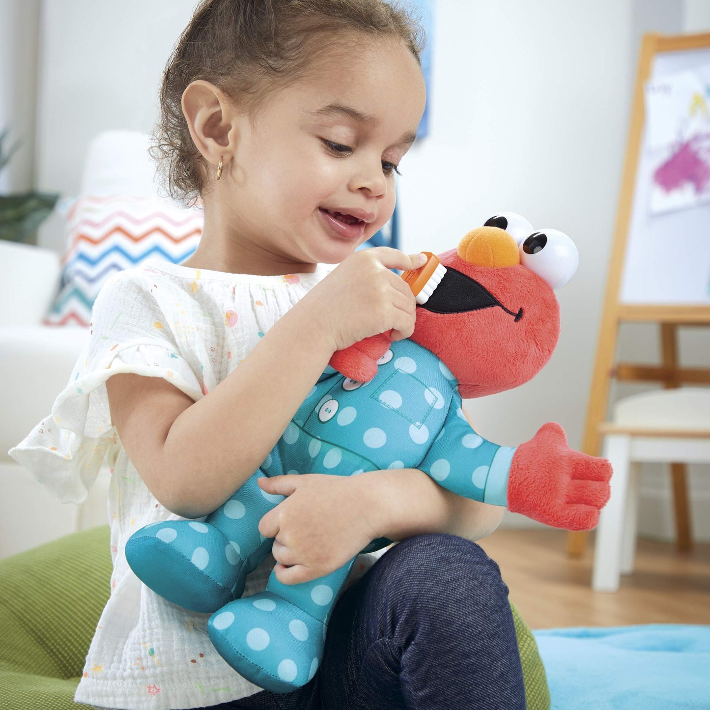 Sesame Street Elmo 12-Inch Plush, Sings The Brushy Brush Song, Toy For Kids Ages 18 Months And Up