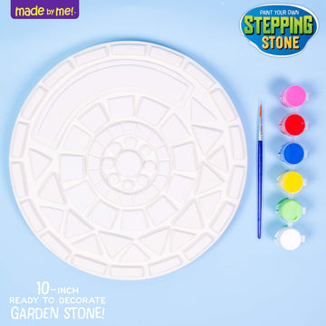 Made By Me Paint Your Own Mosaic Stepping Stone, Custom Name Garden Stone, DIY Stepping Stone Kit, Great Spring & Summer Paintin