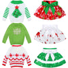 6 Pcs Christmas Elf Doll Clothes Sweater Skirt Elf Doll Accessories Outfit Knitted Santa Clothing for Doll Holiday Xmas Doll is Not Included Package (Simple)