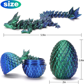 Easter Basket Stufers, 4 Pcs Mini 3D Printed Dragon Eggs With Crystal Dragon Inside, Easter Egg Fillers Easter Gifts For For Chr