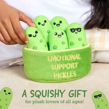 Emotional Support Pickles By Relatable, Cuddly Stuffed Animals And Toys, Squishy Toys And Plushies, Perfect Funny Pickle Gifts F