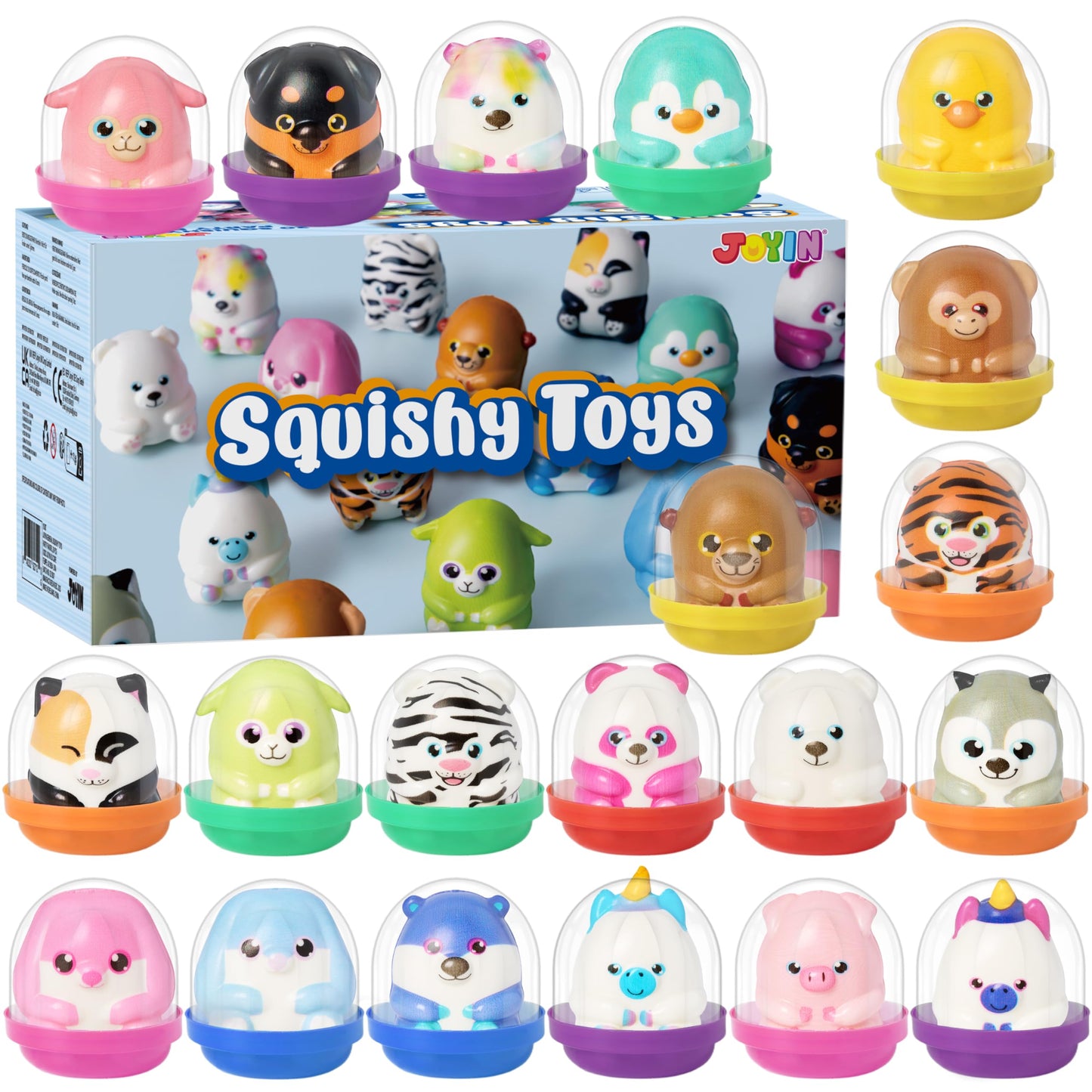 Joyin 20 Pcs Squishy Toys Kawaii Animal Party Favors For Kids Slow Rising Toys For Boys And Girls Stress Relief Toys For Birthday Party Gifts Goodie Bag Stuffers Pinata Stuffers Easter Egg Stuffer