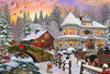 Vermont Christmas Company Country Holiday Jigsaw Puzzle 100 Piece - Christmas Puzzle With Large Pieces For Kids & Adults - 19' X 13 '