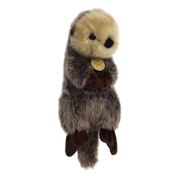 Aurora® Miyoni® Tots Baby Sea Otter Stuffed Animal, Brown, 9.5 Inches, Lifelike Detail, Model 26466, Soft Polyester