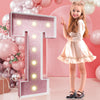 Imprsv Marquee Letters Rose-Gold 3Ft: Rose Gold Party Decor - Light Up Letter T Large 3 Feet Tall - Party Decorations Letter For
