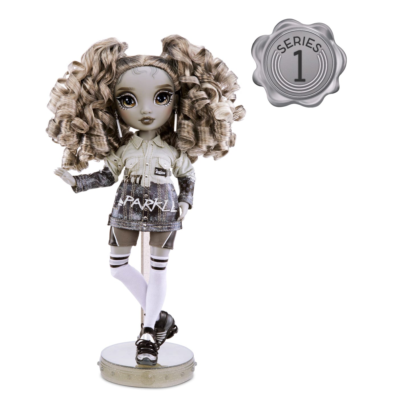 Rainbow High Nicole Steel Grayscale Fashion Doll With 2 Outfits And Accessories, Gift For Kids 6-12